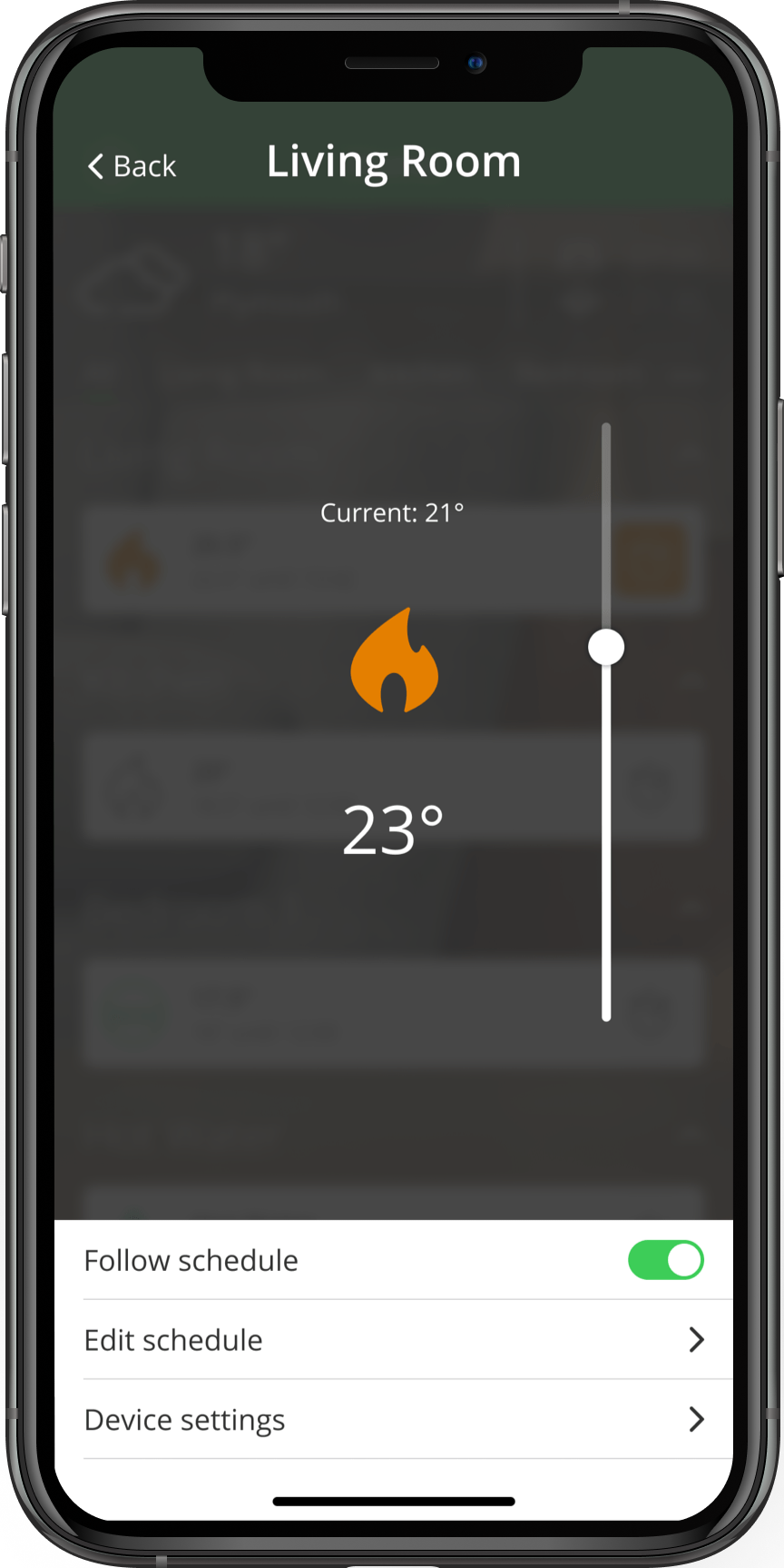 How to set the room temperature using the Wiser Home app Drayton By
